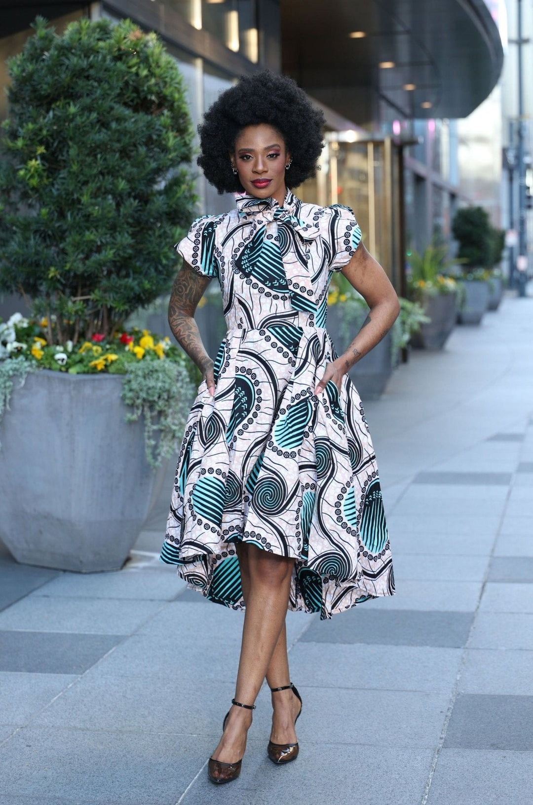 Ghanaian print dress styles hotsell