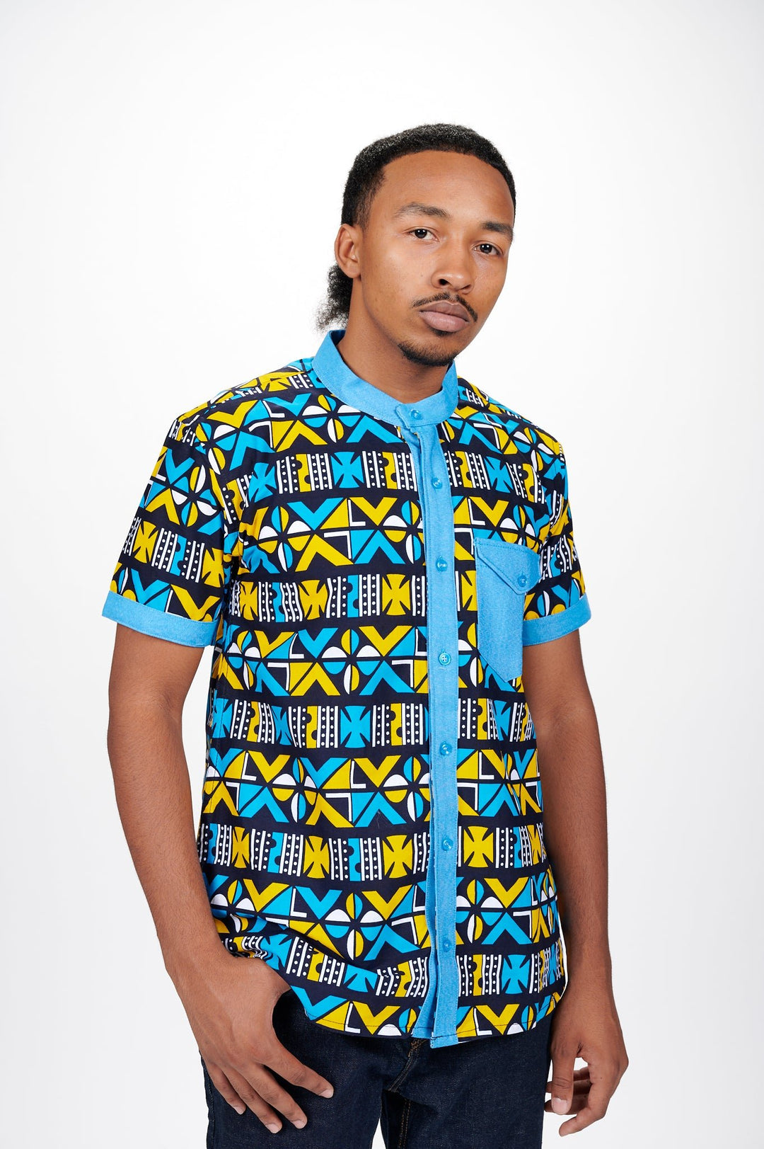 Men's outlet African Print Top